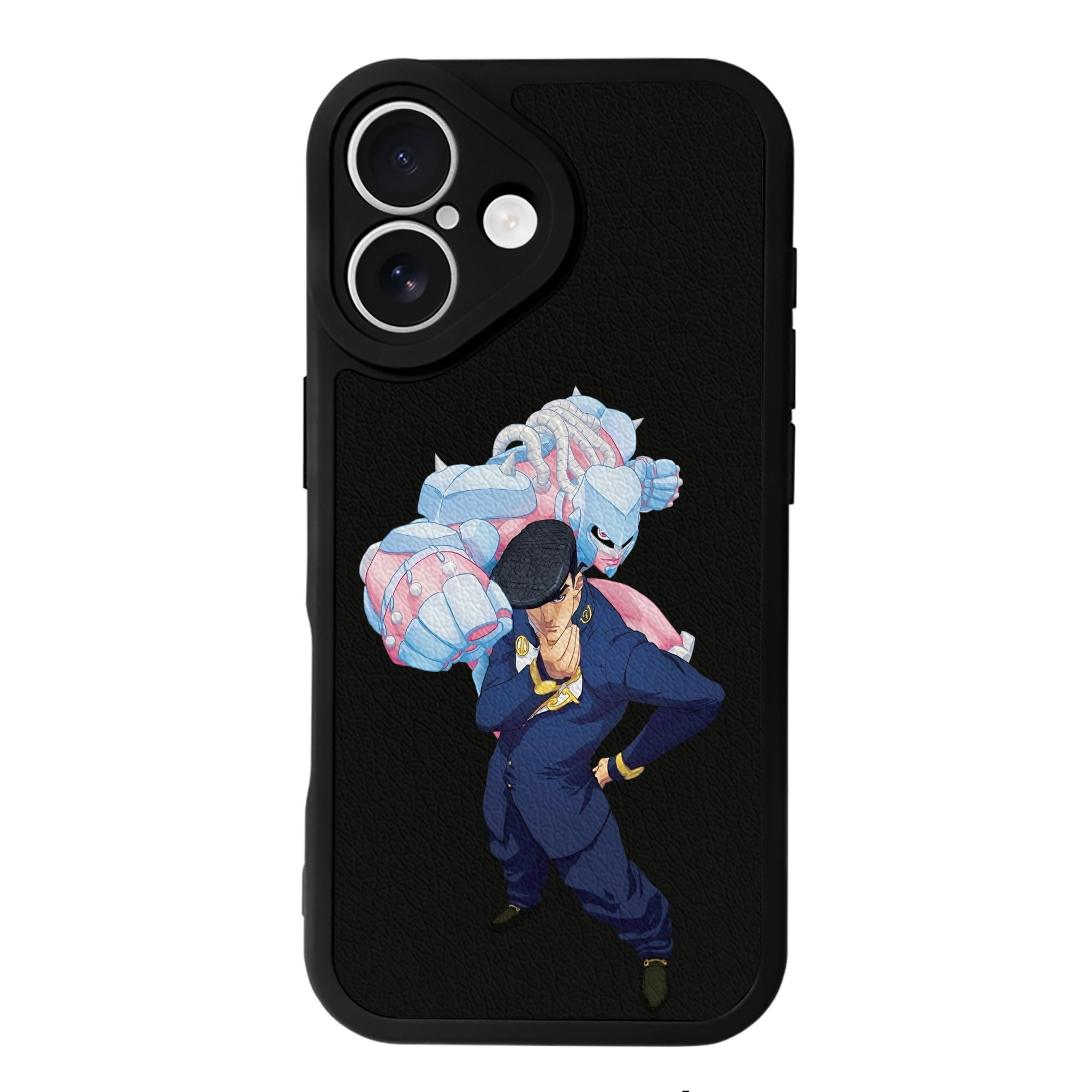 （画像用） ジョジョの奇妙な冒険 ひがしかた じょうすけ JoJo's Bizarre Adventure Higashikata Josuke 【iPhone 16シリーズ対応】シリコンスマホケース（レザー調） 材質：シリコン